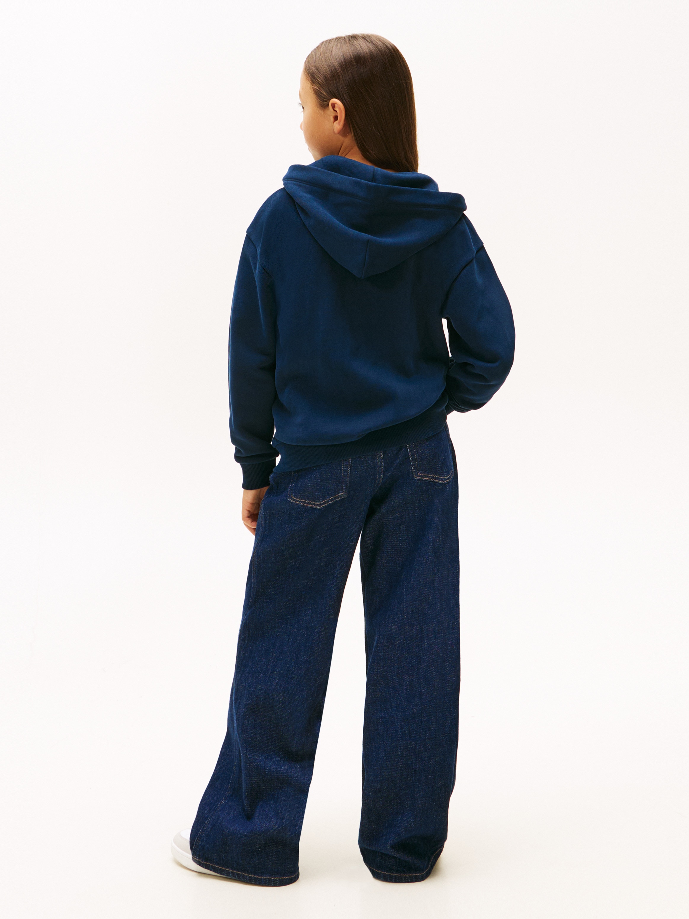 Sweatshirt com Capuz e Logótipo Pequeno Tommy Hilfiger Azul-2
