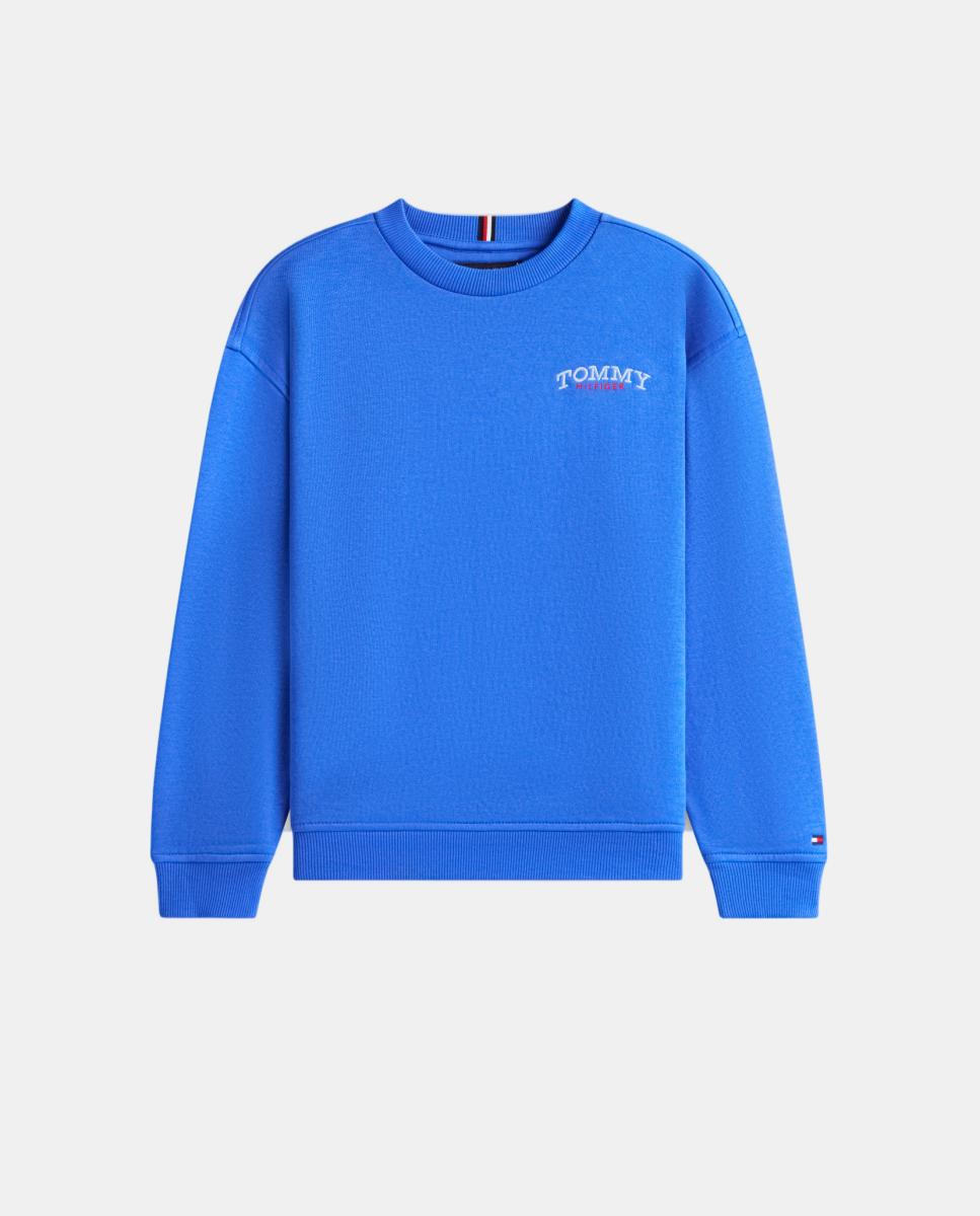 Sweatshirt com Logótipo no Peito Azul-5