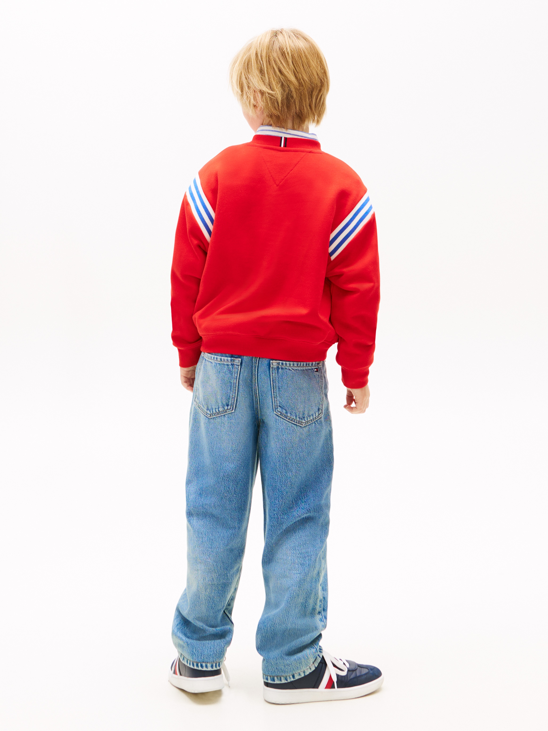 Sweatshirt com Logótipo de Inspiração Varsity Tommy Hilfiger Vermelho-2