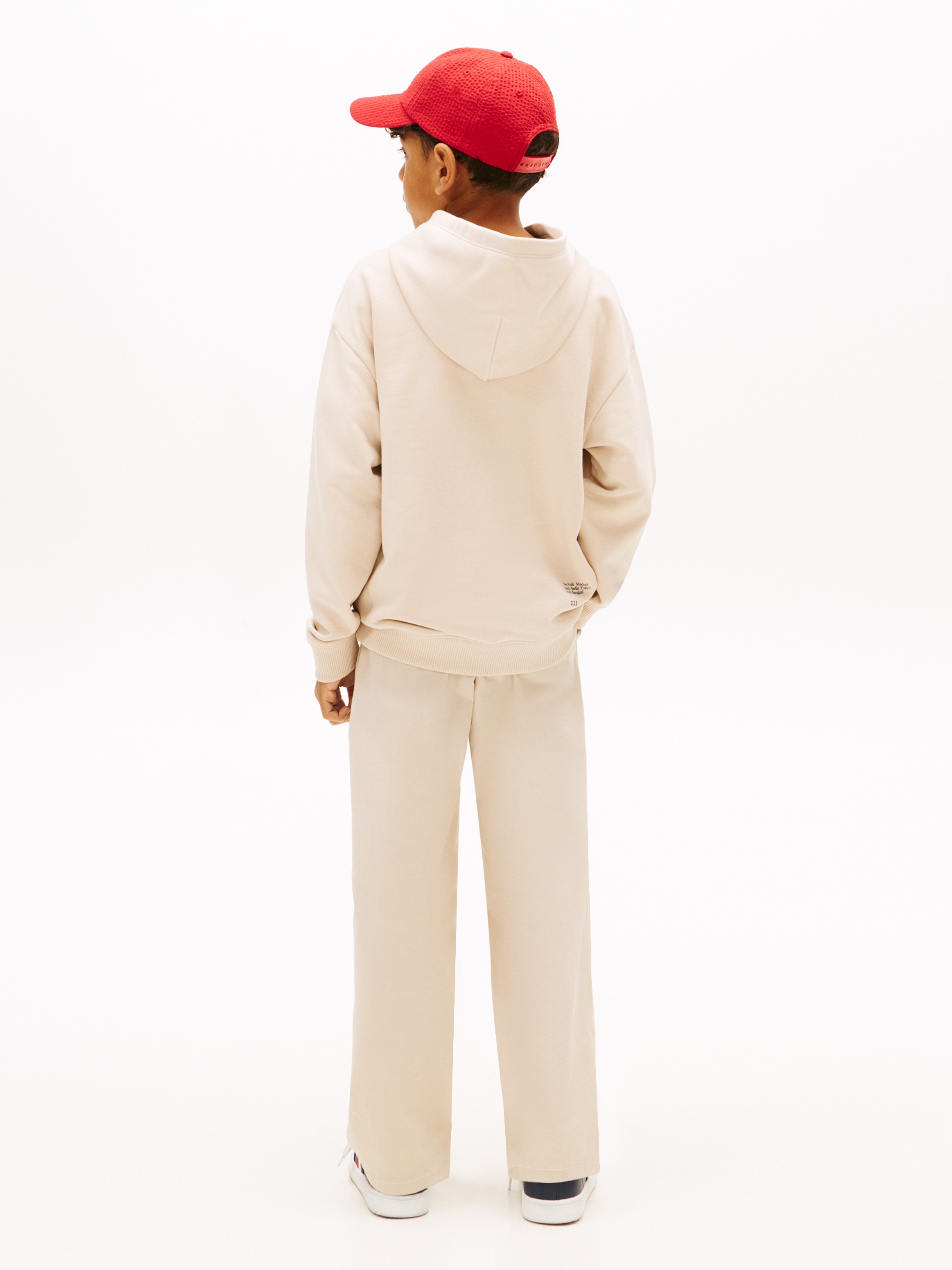 Sweatshirt com Capuz e Logótipo no Peito Tommy Hilfiger Castanho-2