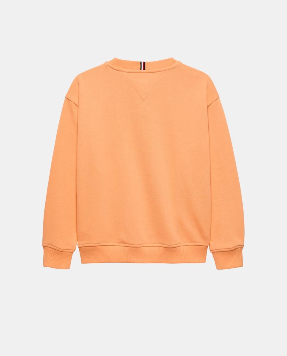 Sweatshirt com Logótipo em Contraste à Frente Laranja-2