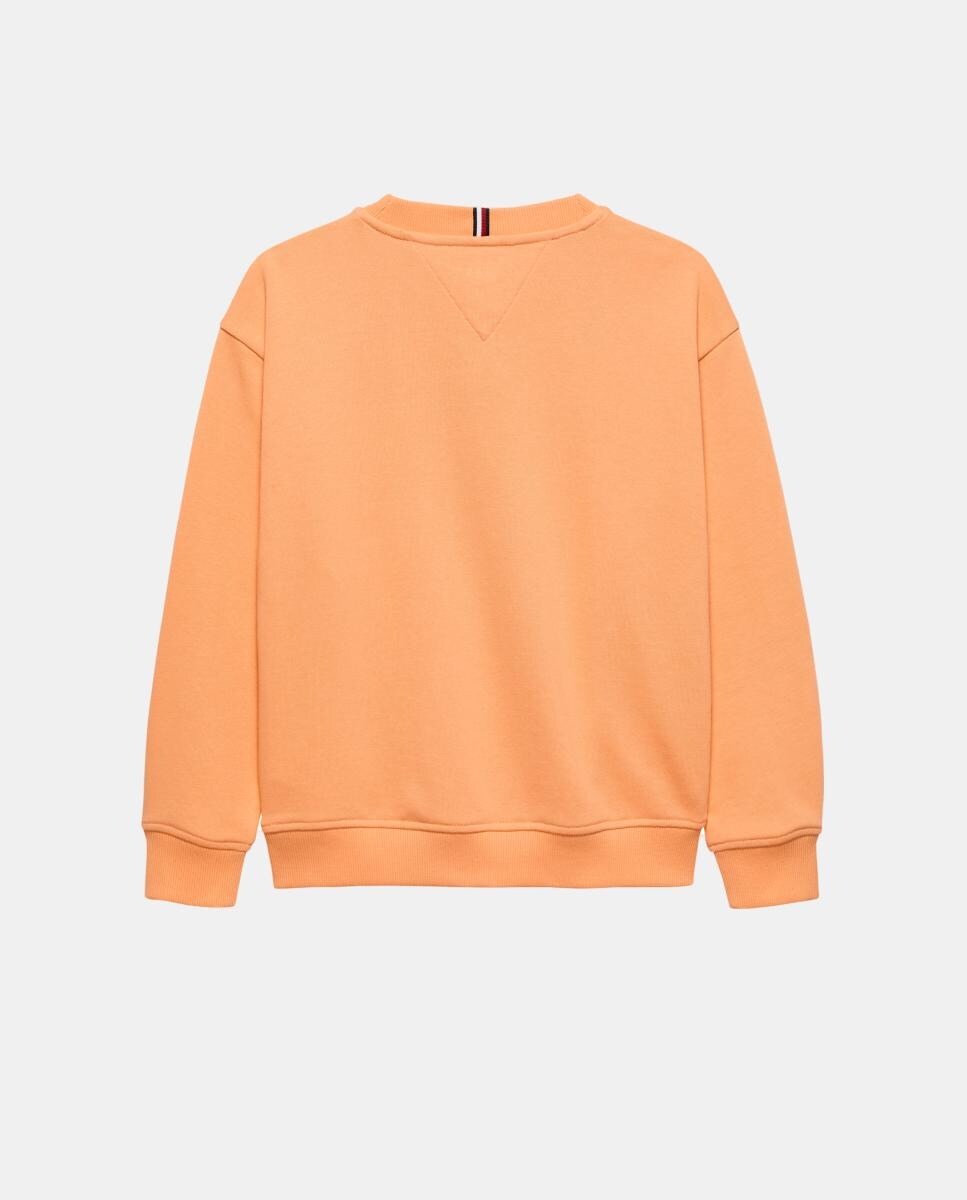 Sweatshirt com Logótipo em Contraste à Frente Laranja-2