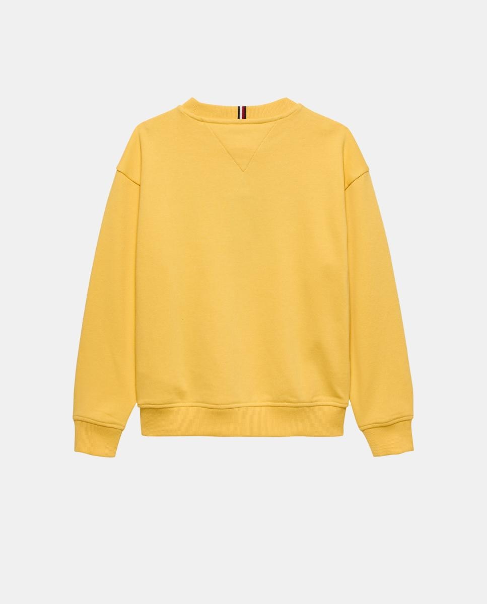 Sweatshirt com Logótipo em Contraste à Frente Tommy Hilfiger Amarelo-2
