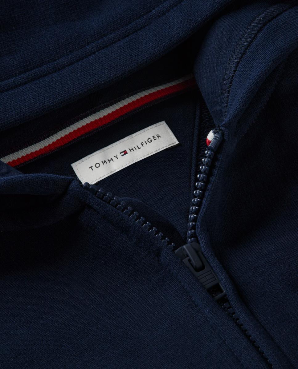 Sweatshirt com Capuz e Fecho de Correr Azul-7