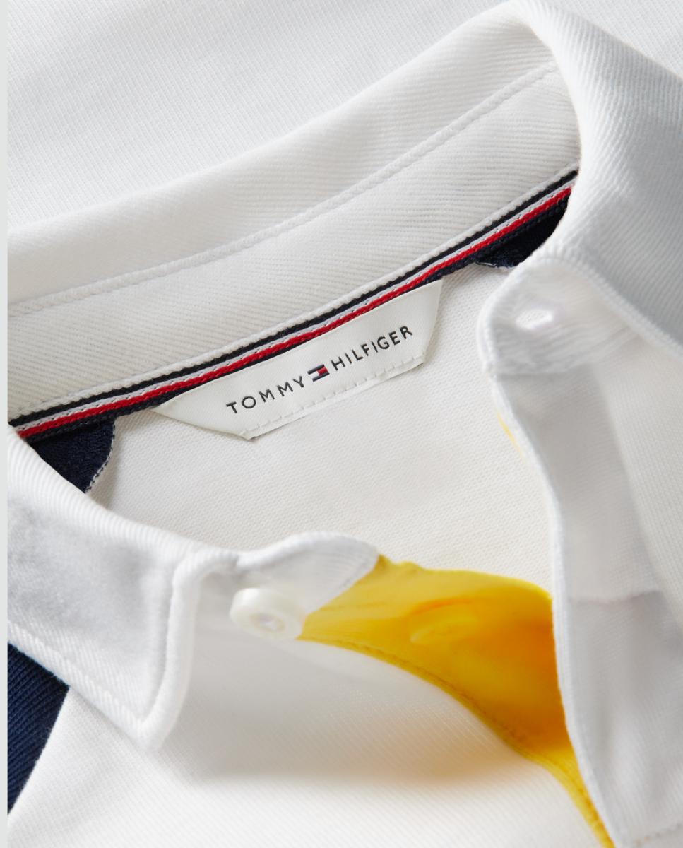Sweatshirt com Colarinho de Polo Branco-7