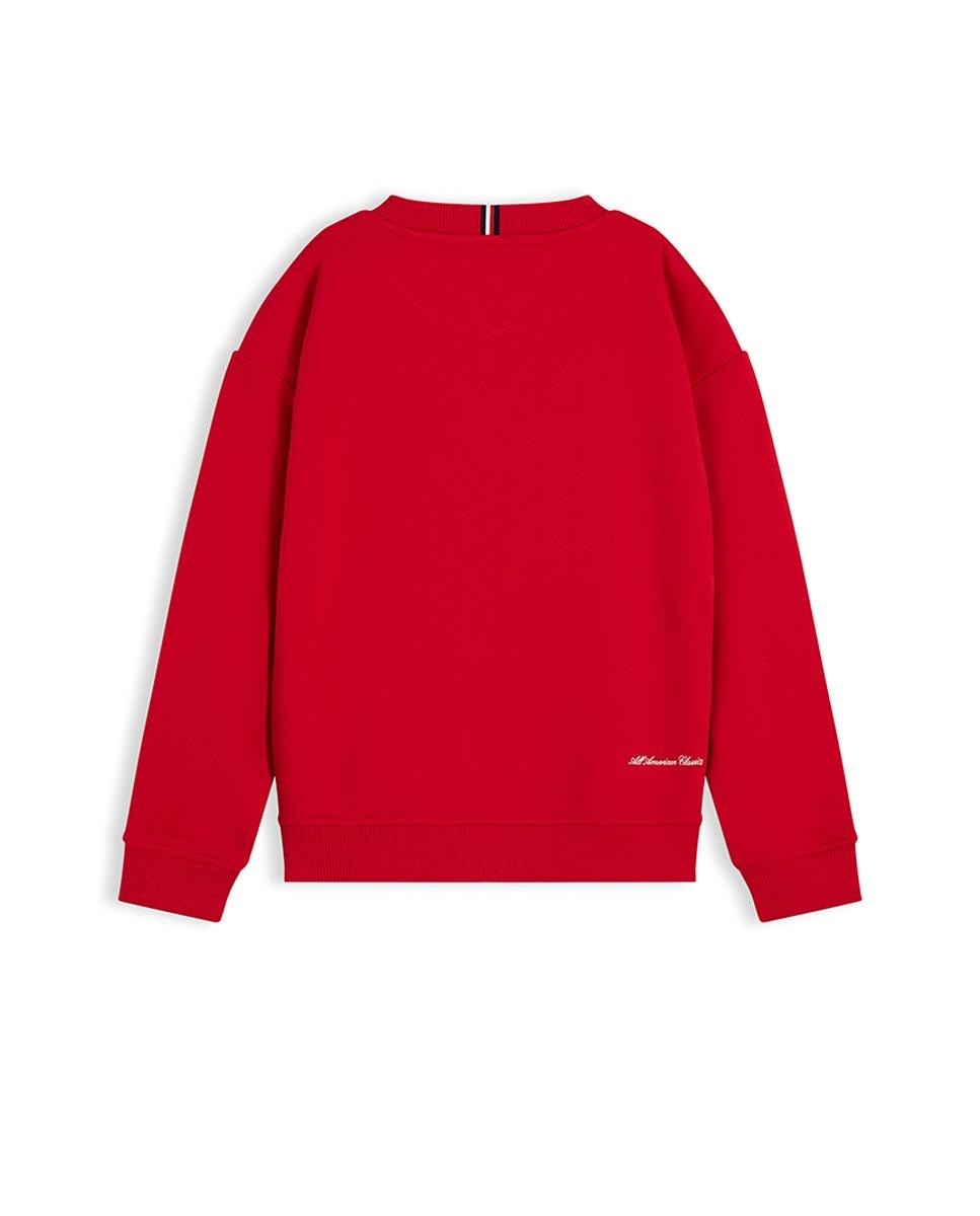 Sudadera de niño con logo estampado - Tommy Hilfiger - Rojo Rojo-6