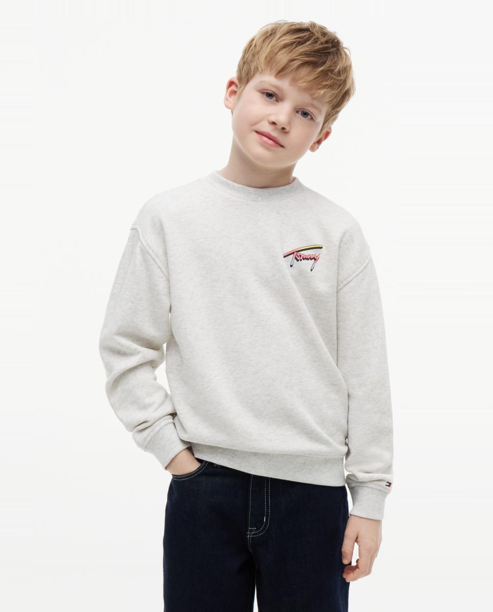 Sudadera de niño con logo estampado - Tommy Hilfiger - Gris Gris-1