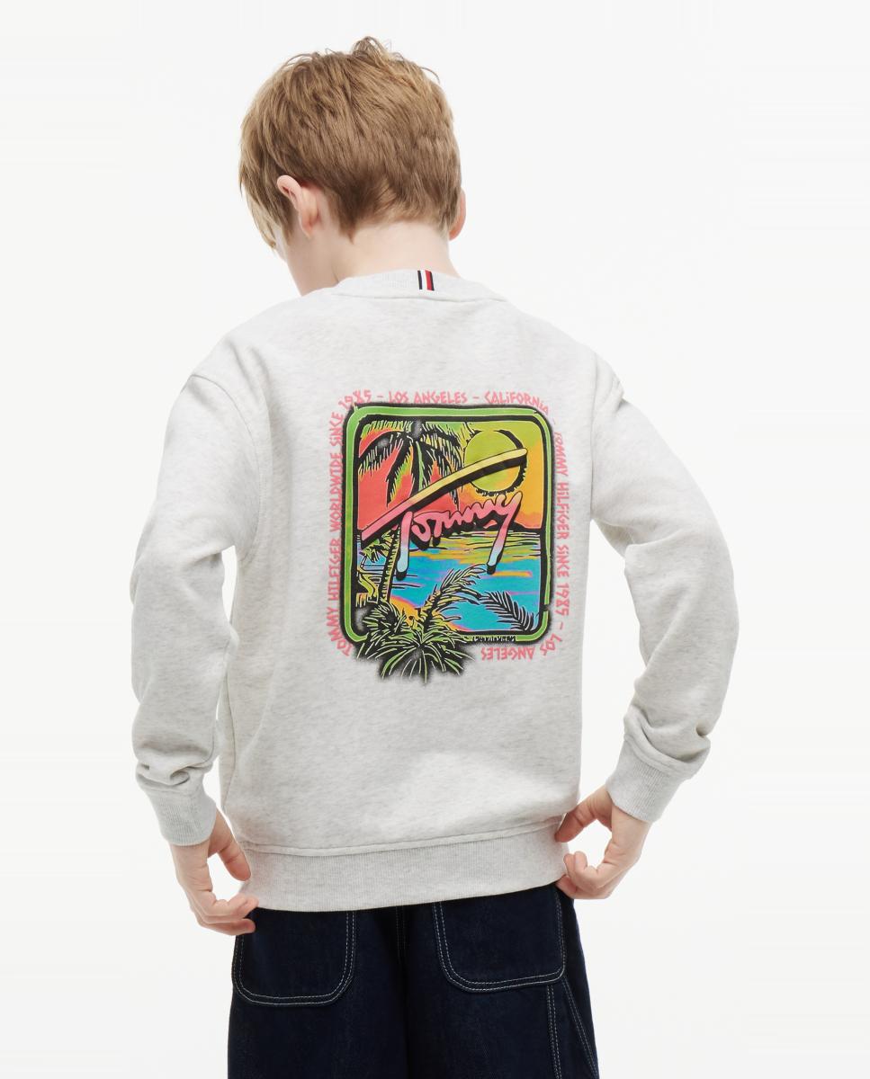 Sudadera de niño con logo estampado - Tommy Hilfiger - Gris Gris-2