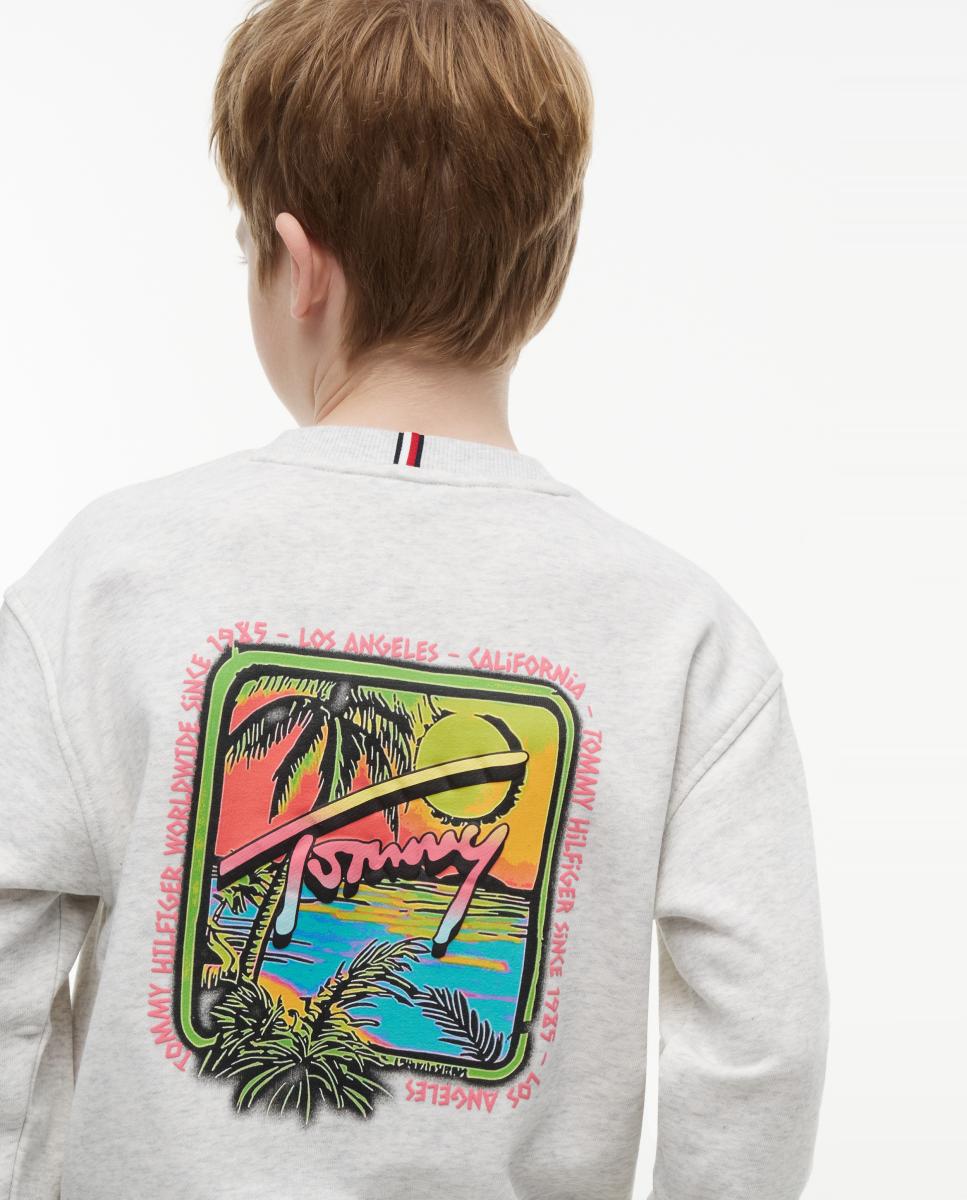 Sudadera de niño con logo estampado - Tommy Hilfiger - Gris Gris-3