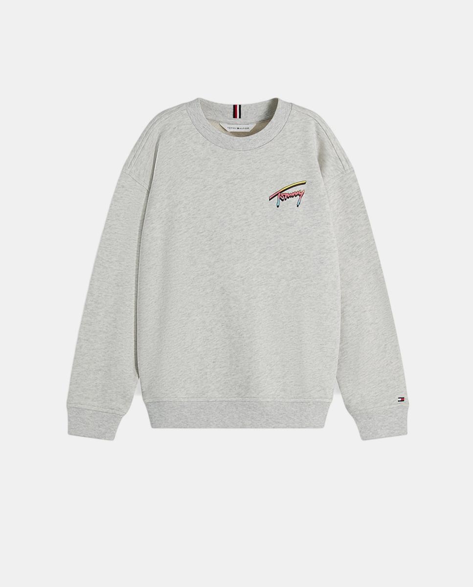 Sudadera de niño con logo estampado - Tommy Hilfiger - Gris Gris-5