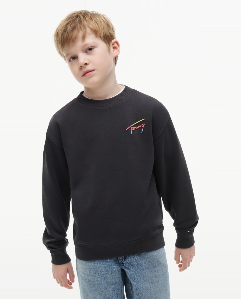 Sudadera de niño con logo estampado - Tommy Hilfiger - Gris Gris-1