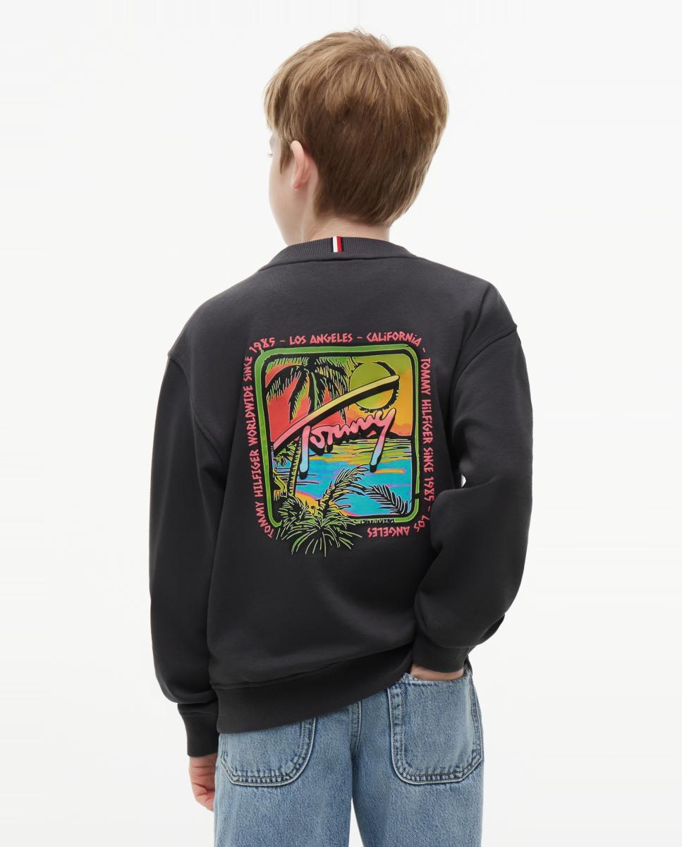 Sudadera de niño con logo estampado - Tommy Hilfiger - Gris Gris-2
