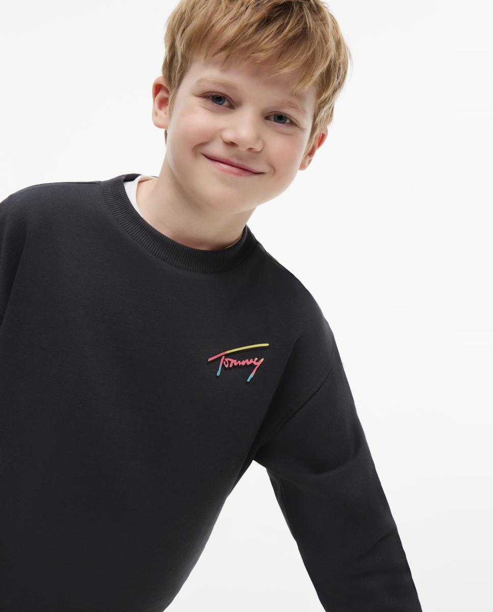 Sudadera de niño con logo estampado - Tommy Hilfiger - Gris Gris-3