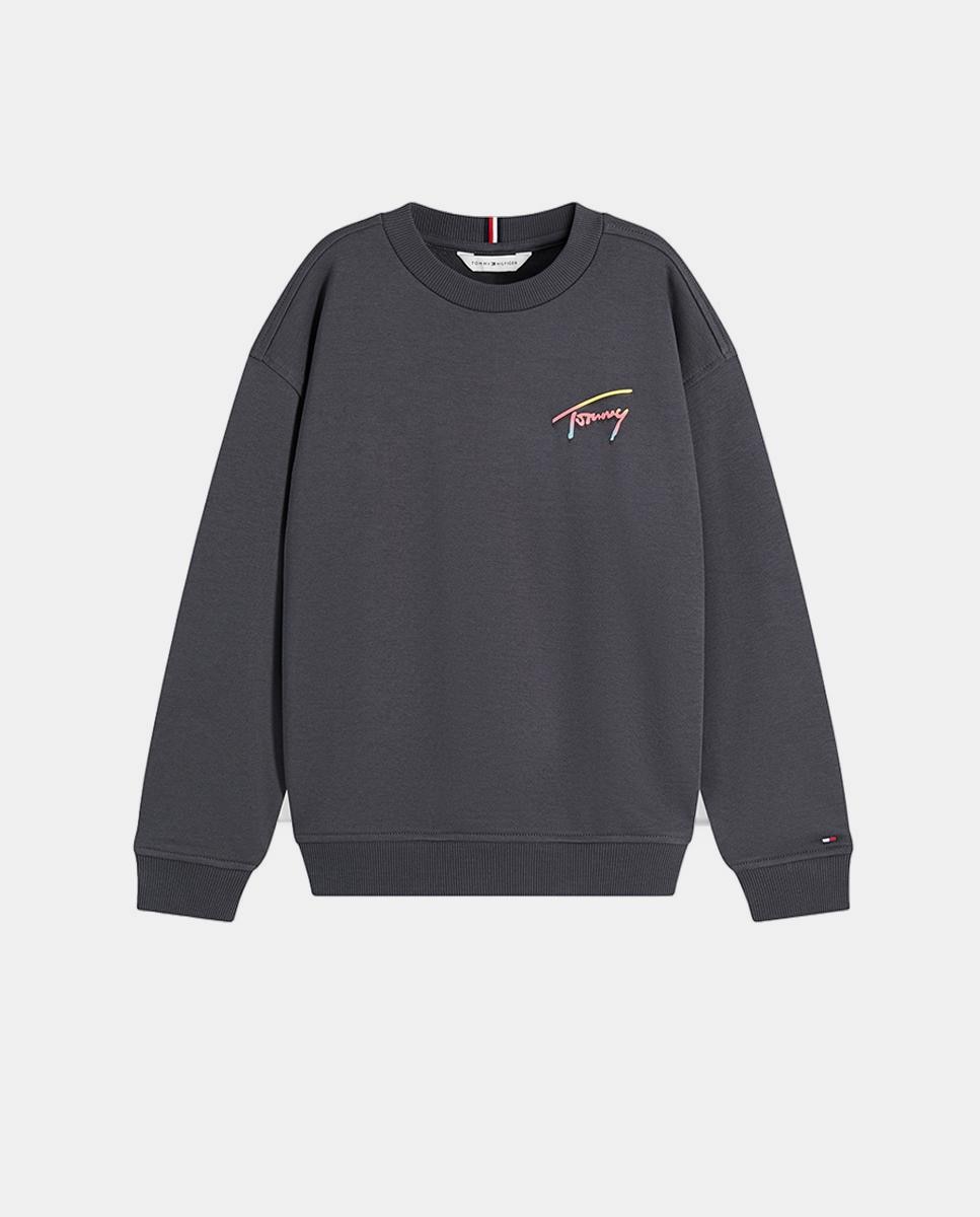 Sudadera de niño con logo estampado - Tommy Hilfiger - Gris Gris-5