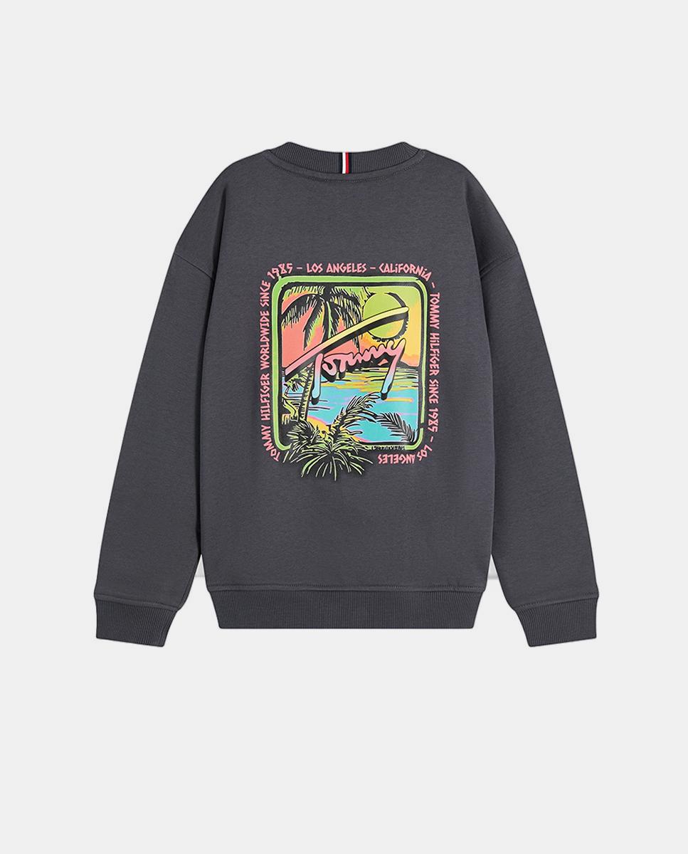 Sudadera de niño con logo estampado - Tommy Hilfiger - Gris Gris-6