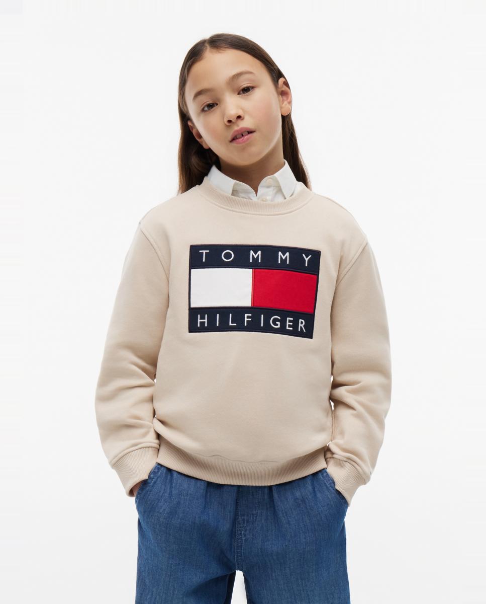Sudadera de niño con logo corporativo - Tommy Hilfiger - Beige Beige-1