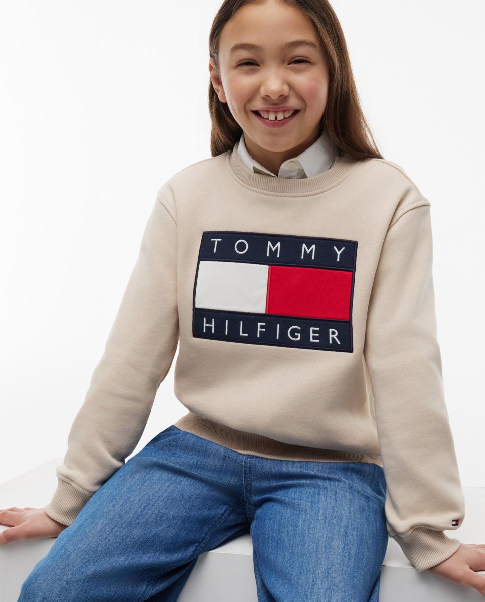 Sudadera de niño con logo corporativo - Tommy Hilfiger - Beige Beige-3