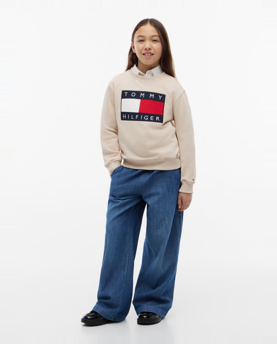 Sudadera de niño con logo corporativo - Tommy Hilfiger - Beige Beige-4