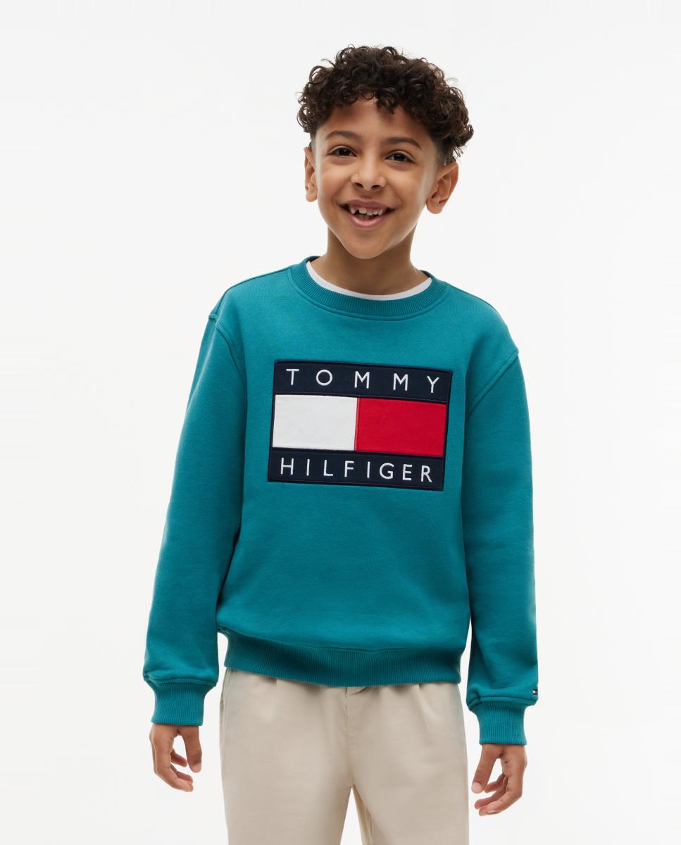 Sudadera de niño con logo corporativo - Tommy Hilfiger - Verde oscuro Verde oscuro-1
