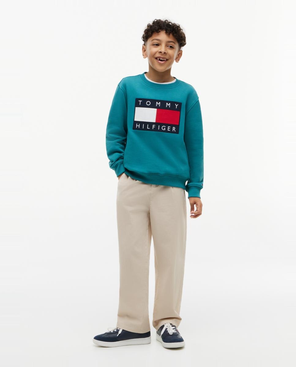 Sudadera de niño con logo corporativo - Tommy Hilfiger - Verde oscuro Verde oscuro-4