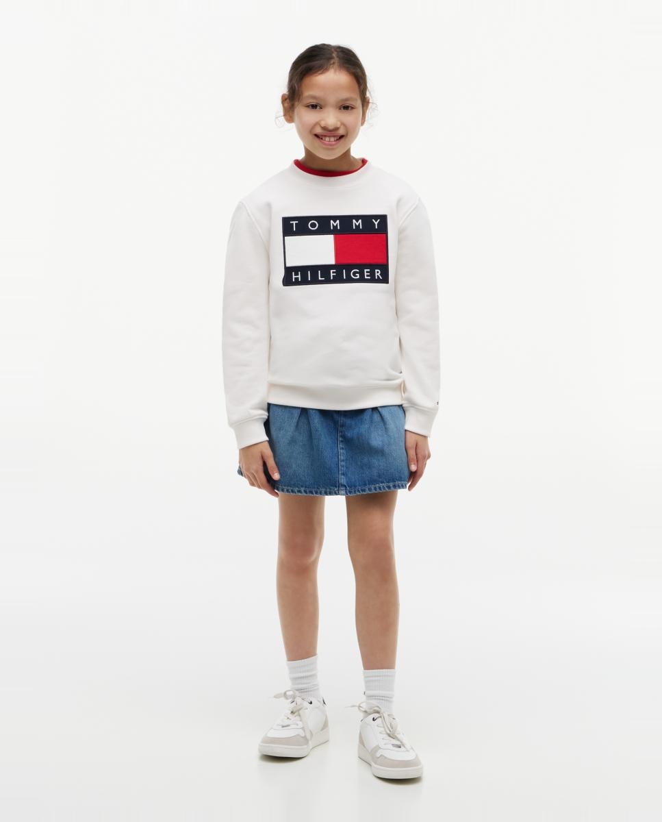 Sudadera de niño con logo corporativo - Tommy Hilfiger - Crudo Crudo-4