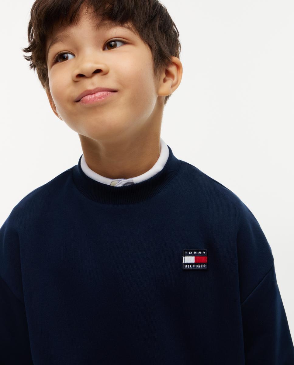Sudadera de niño con capucha con logo corporativo - Tommy Hilfiger - Azul Azul-3