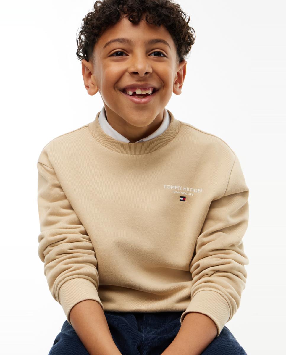 Sweatshirt com Decote Redondo Amarelo-3