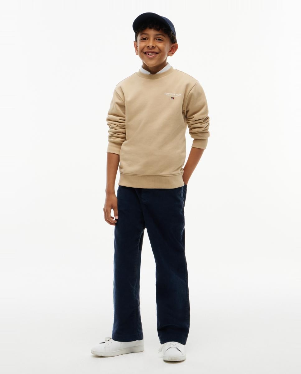 Sweatshirt com Decote Redondo Amarelo-4