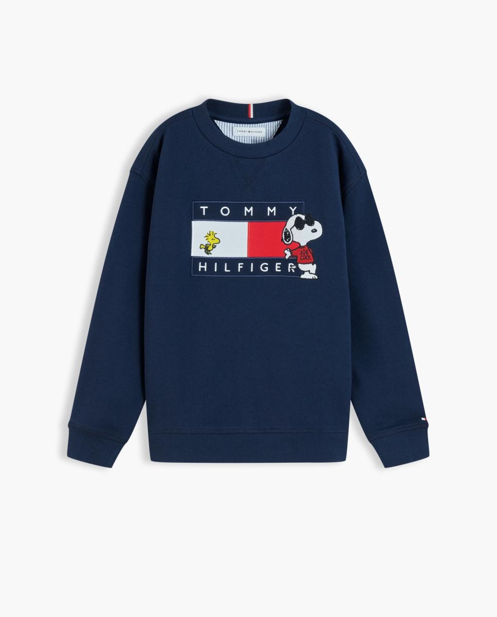 Sweatshirt com Gola Redonda e Logótipo Snoopy Amarelo-5