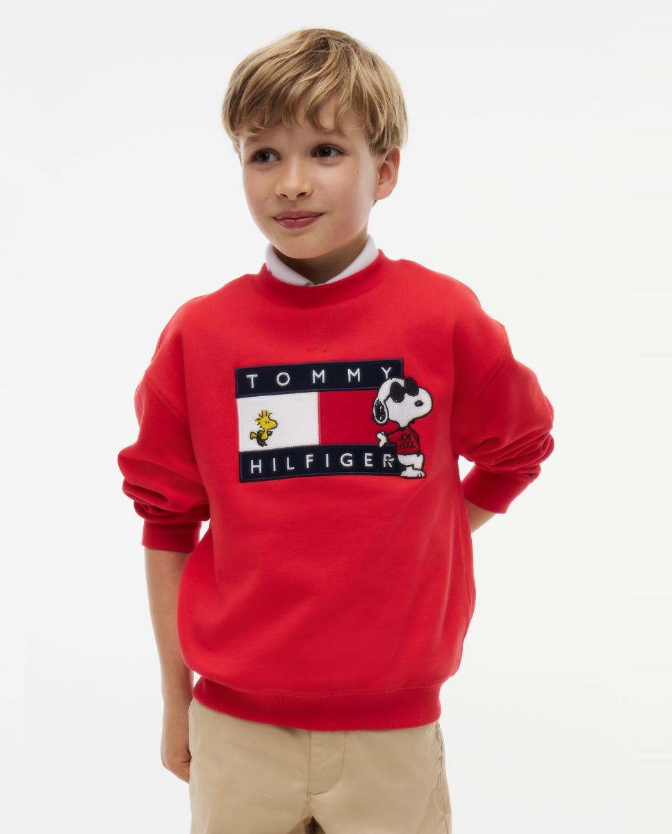 Sudadera de niño de cuello redondo y logo Snoopy - Tommy Hilfiger - Amarillo Amarillo-1