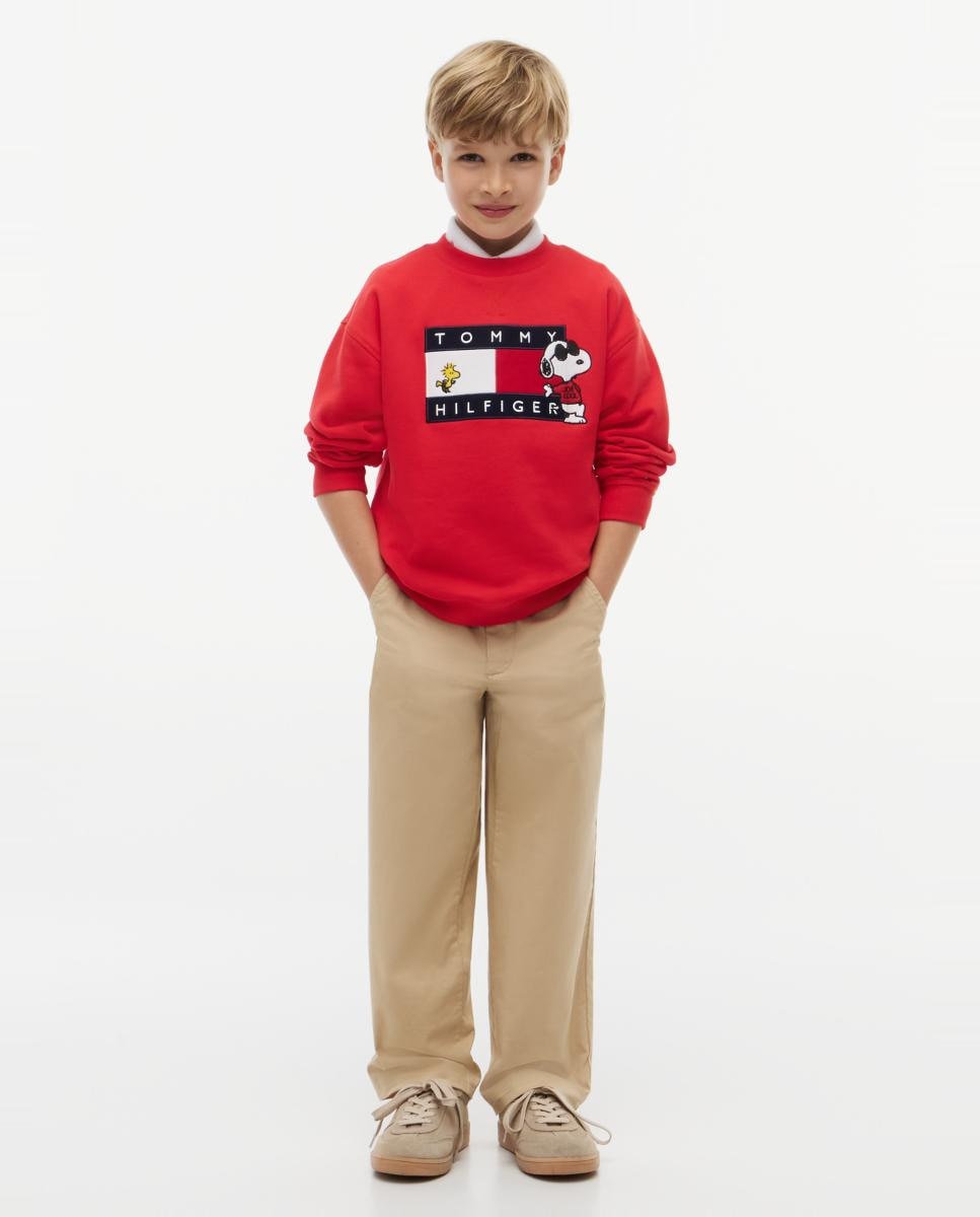 Sudadera de niño de cuello redondo y logo Snoopy - Tommy Hilfiger - Amarillo Amarillo-5