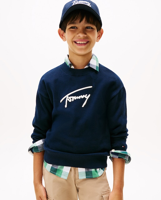 Imagem 0 de Camisola de Malha com Logótipo Bordado à Frente e Gola Redonda