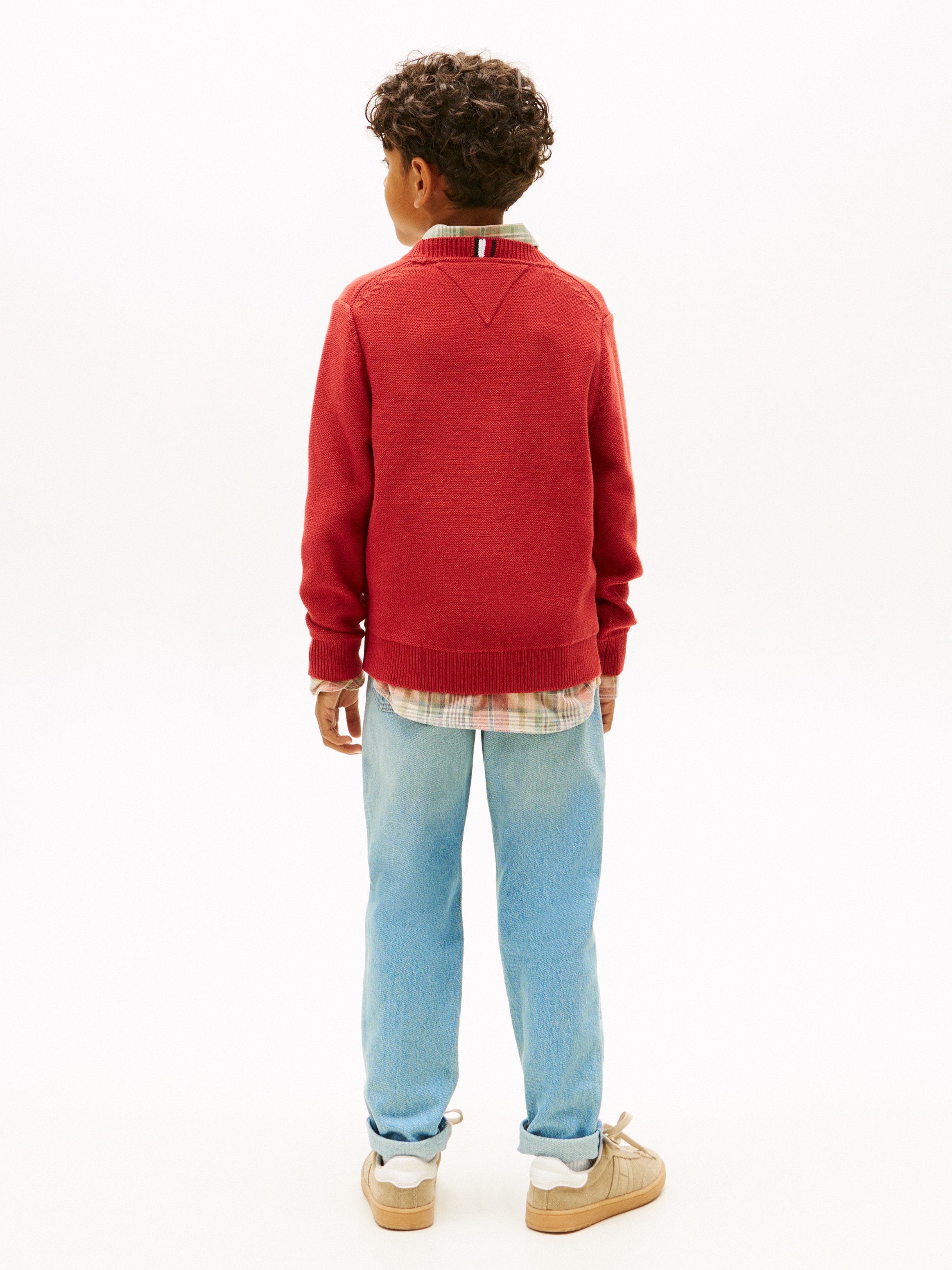 Camisola de Malha com Logótipo Atonal Vermelho-2