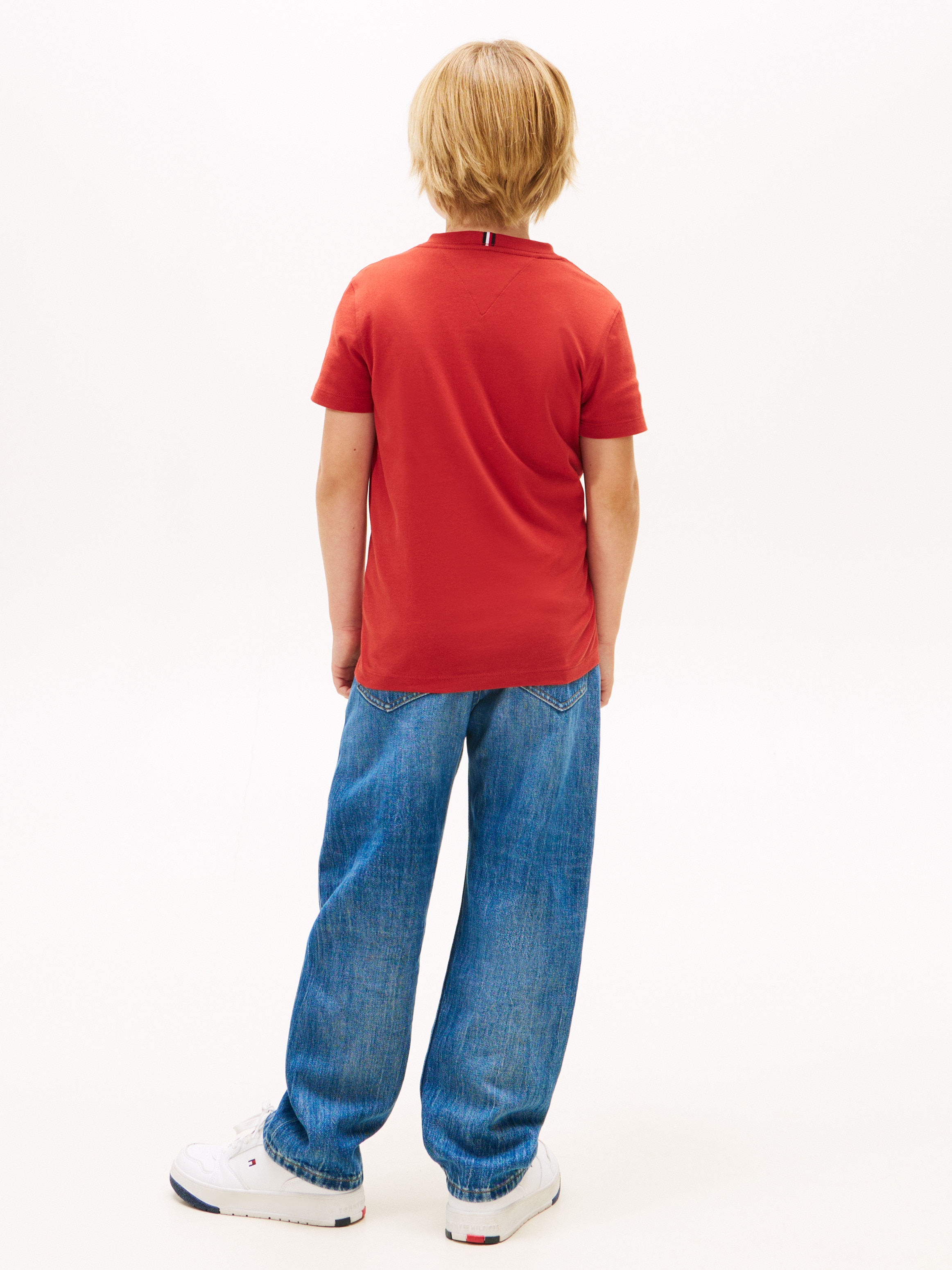 T-shirt de Manga Curta e Gola Redonda Tommy Hilfiger Vermelho-2