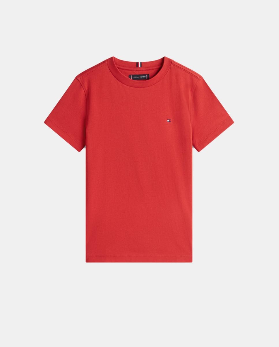 T-shirt de Manga Curta e Gola Redonda Tommy Hilfiger Vermelho-5