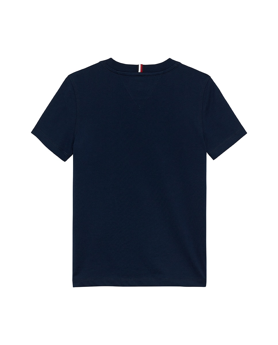 T-shirt de Manga Curta e Logótipo à Frente Tommy Hilfiger Azul-6