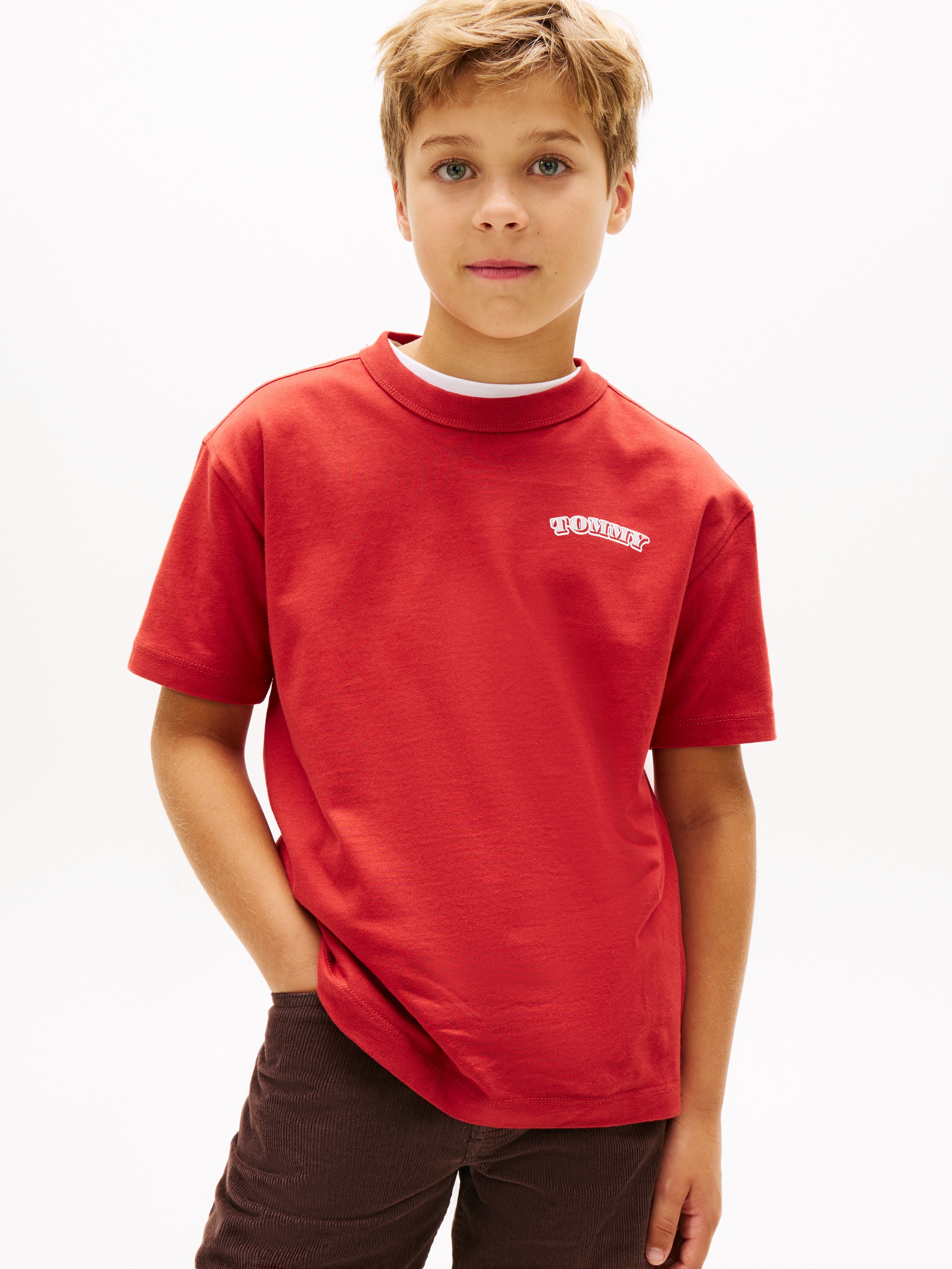 T-shirt com Logótipo nas Costas Tommy Camp Tommy Hilfiger Vermelho-1