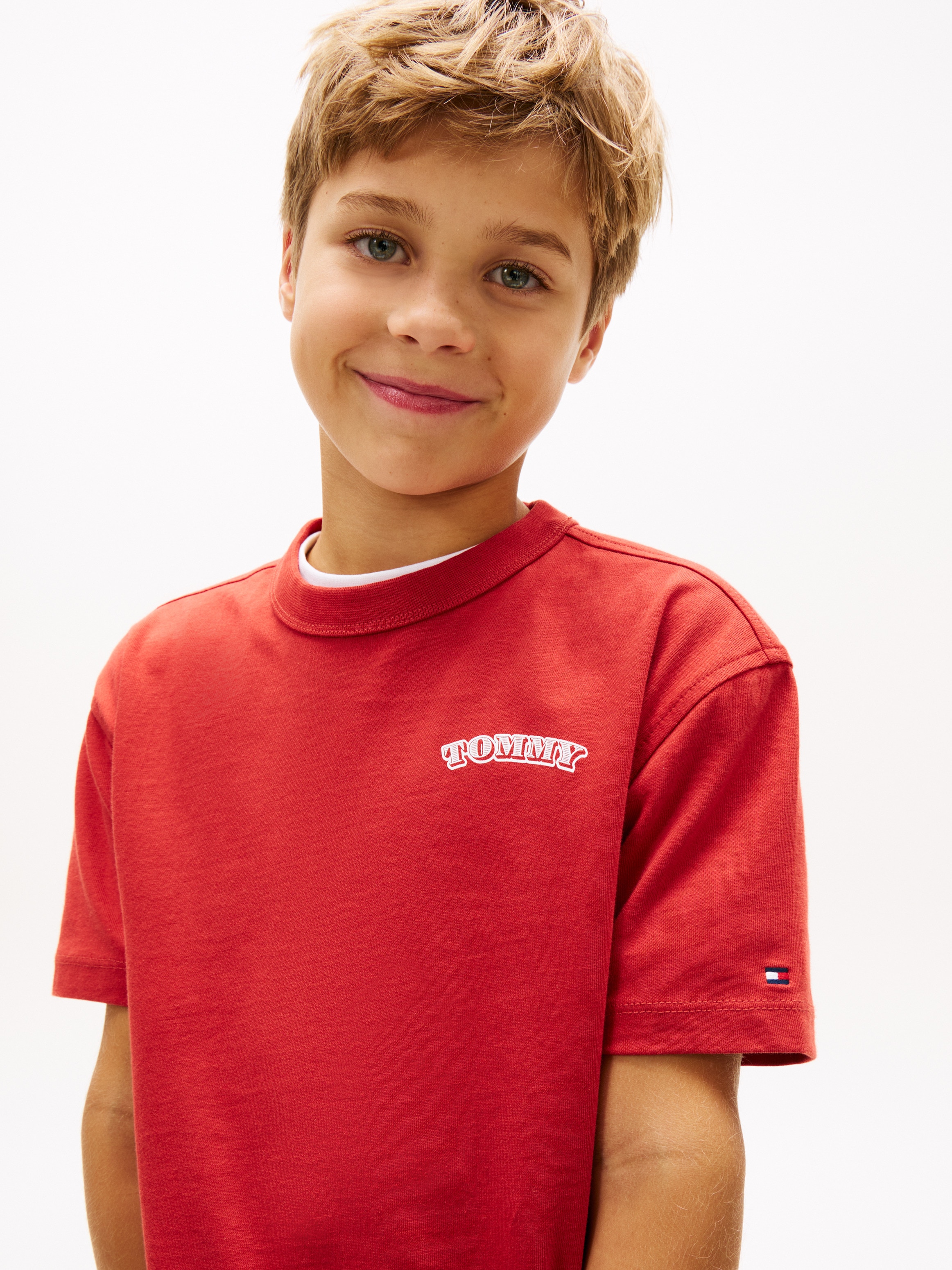 T-shirt com Logótipo nas Costas Tommy Camp Tommy Hilfiger Vermelho-3