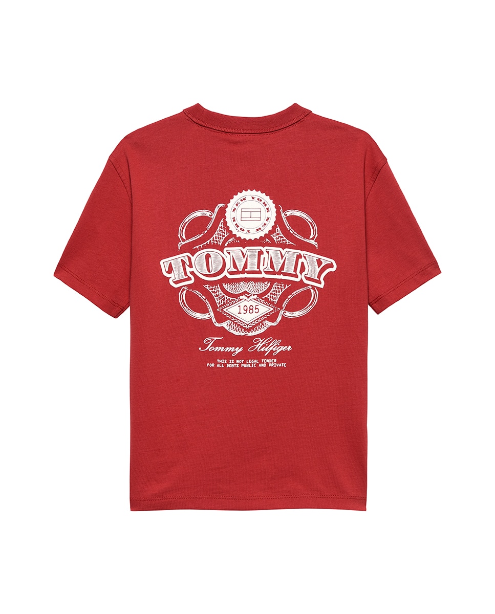T-shirt com Logótipo nas Costas Tommy Camp Tommy Hilfiger Vermelho-6