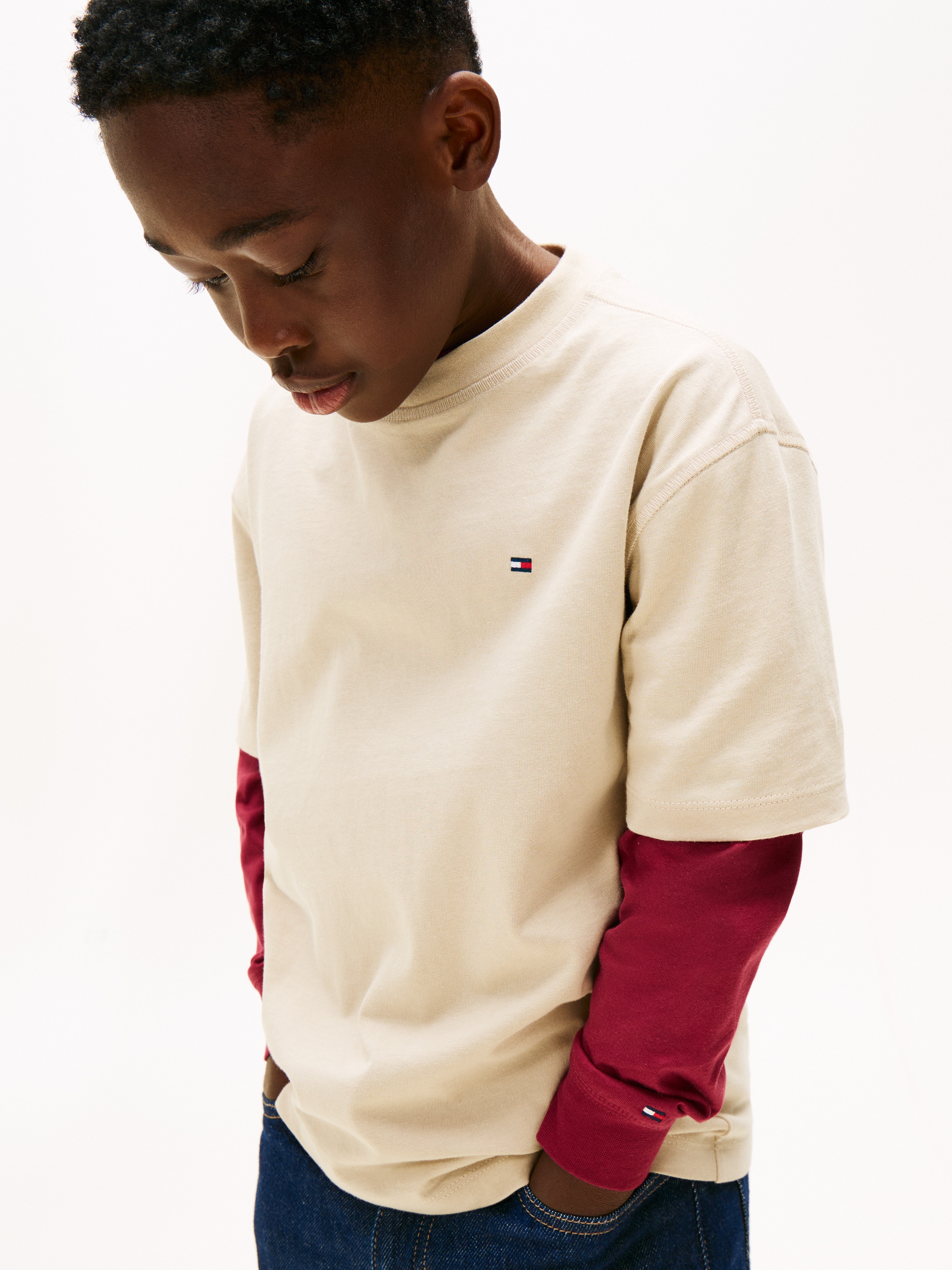 T-shirt com Logótipo nas Costas Tommy Hilfiger Castanho-3