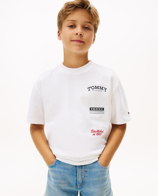 Imagem 0 de T-shirt com Estampado à Frente e Atrás