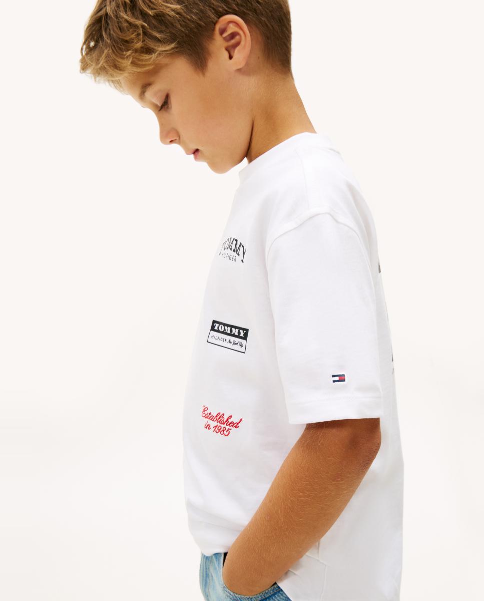 T-shirt com Estampado à Frente e Atrás Branco-3