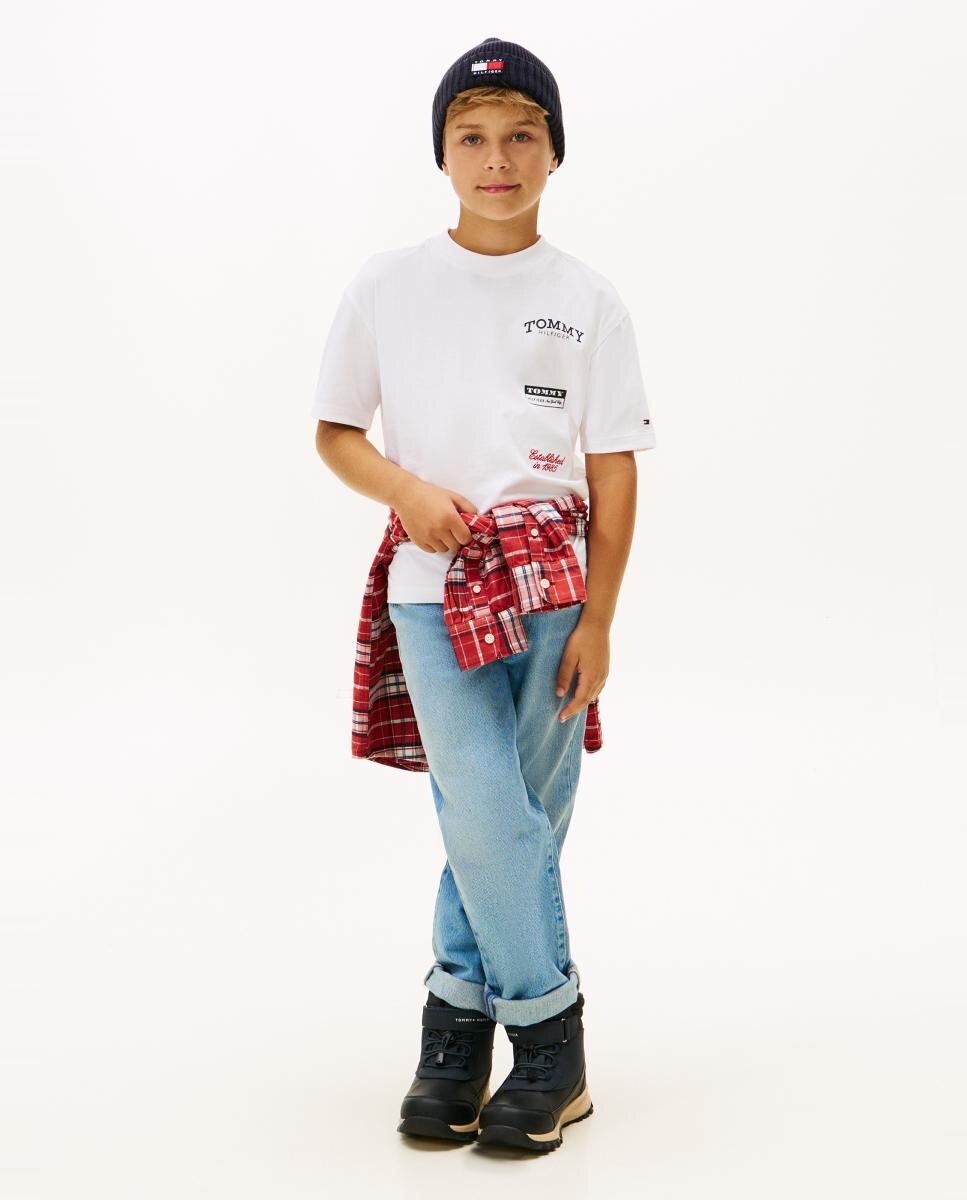 T-shirt com Estampado à Frente e Atrás Branco-4