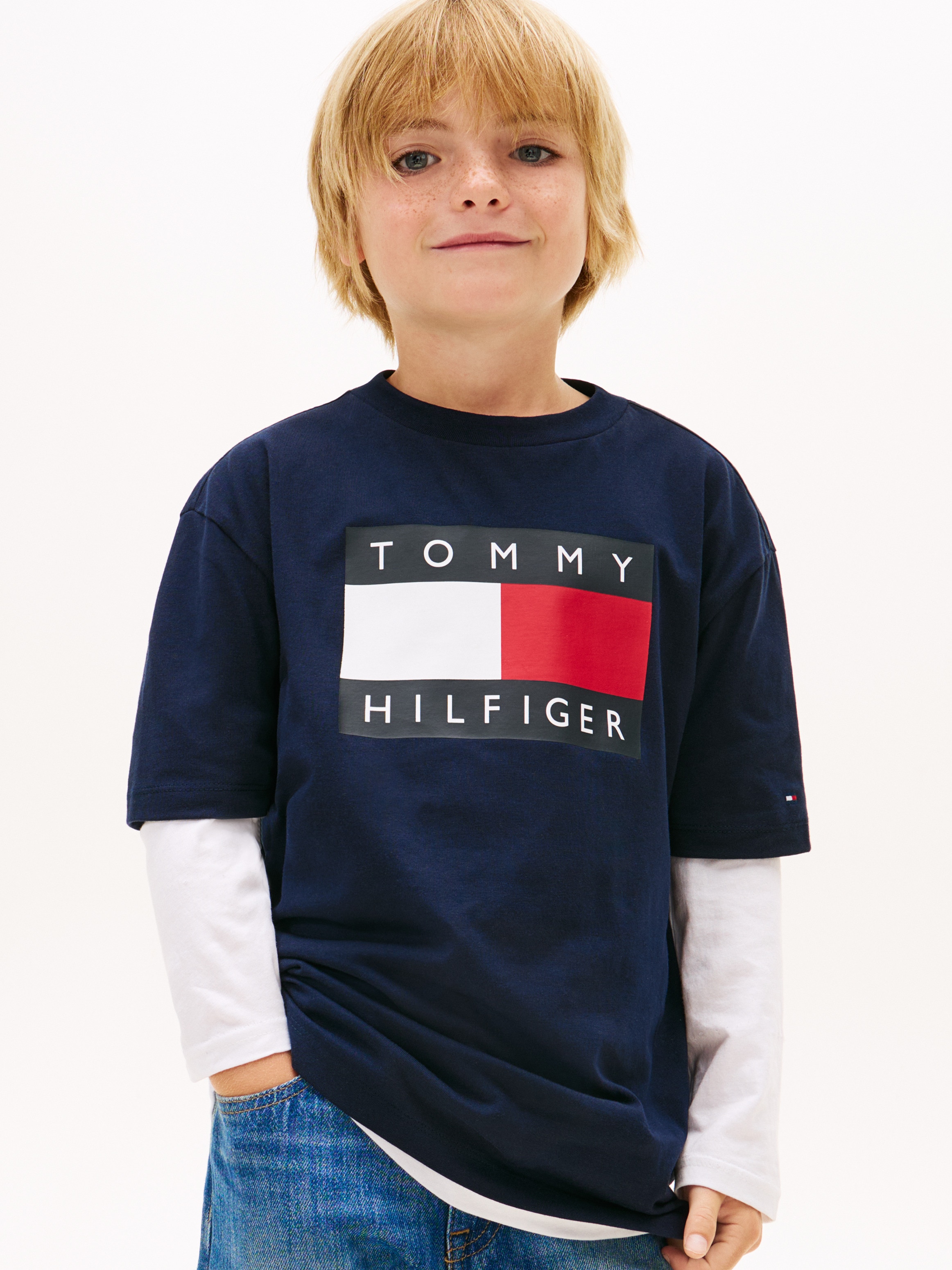 Imagem 0 de T-shirt com Logótipo de Bandeira à Frente