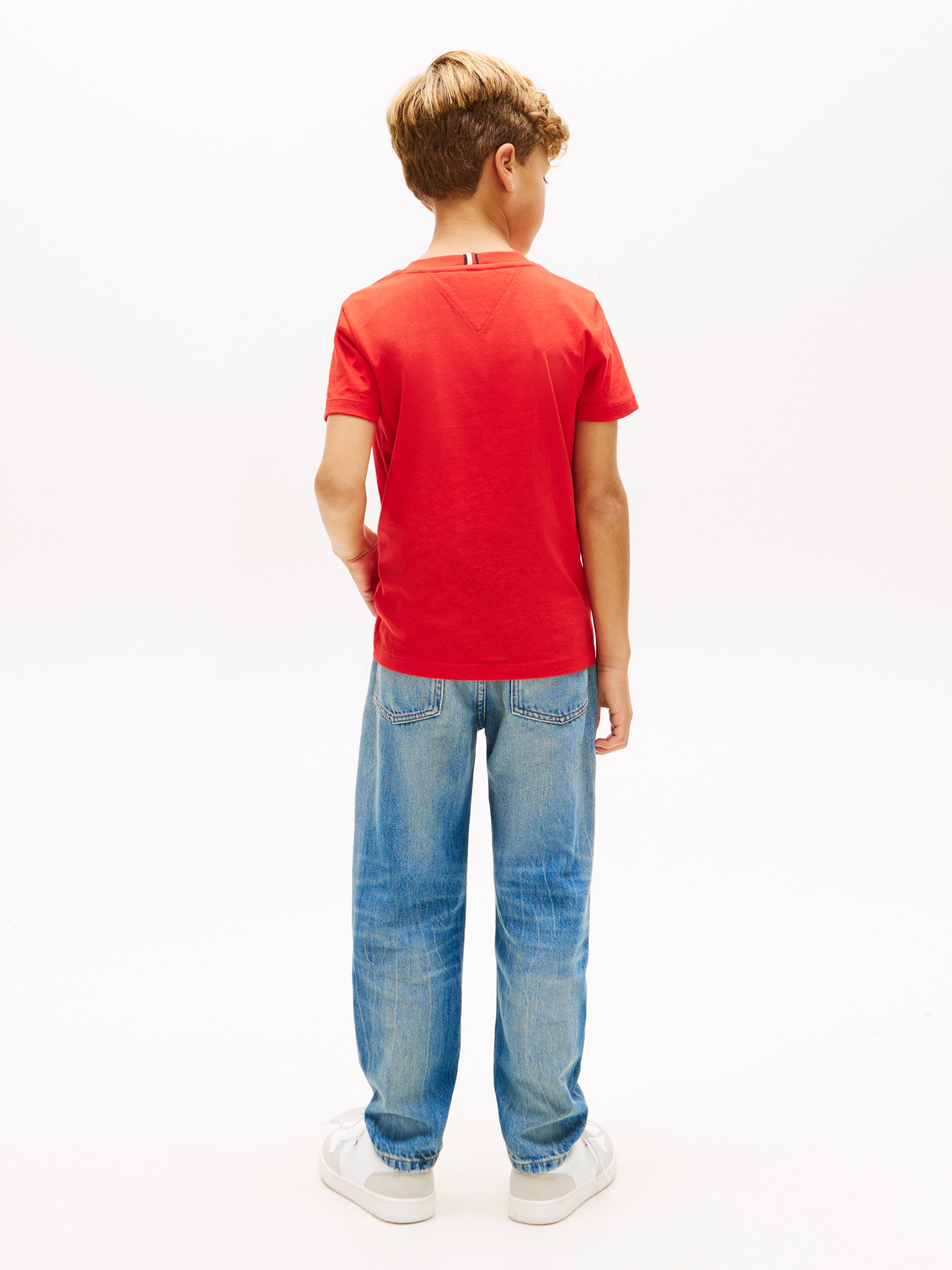 T-shirt com logótipo à frente Tommy Hilfiger Vermelho-2
