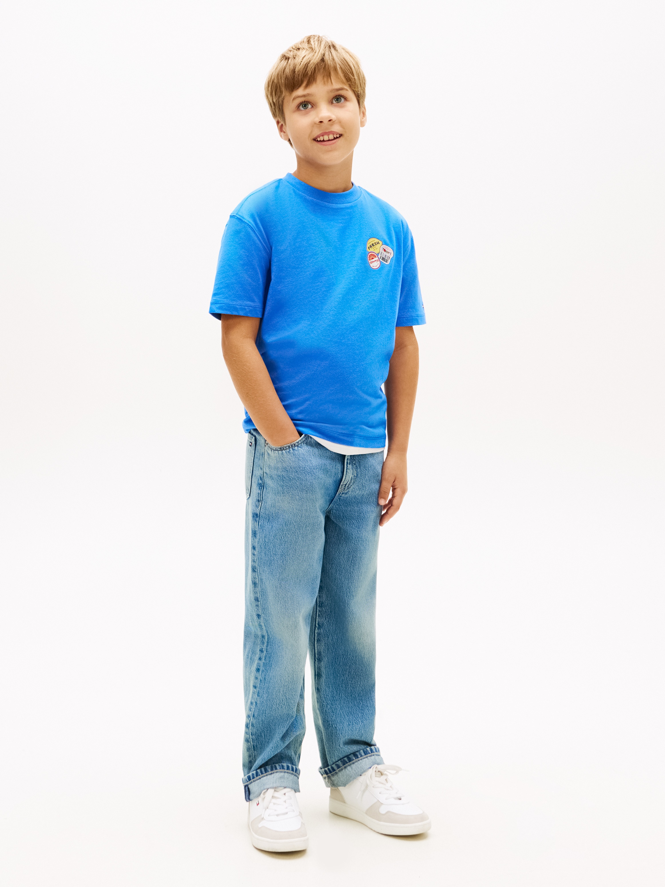 T-shirt com Ilustração nas Costas Tommy Hilfiger Azul-4