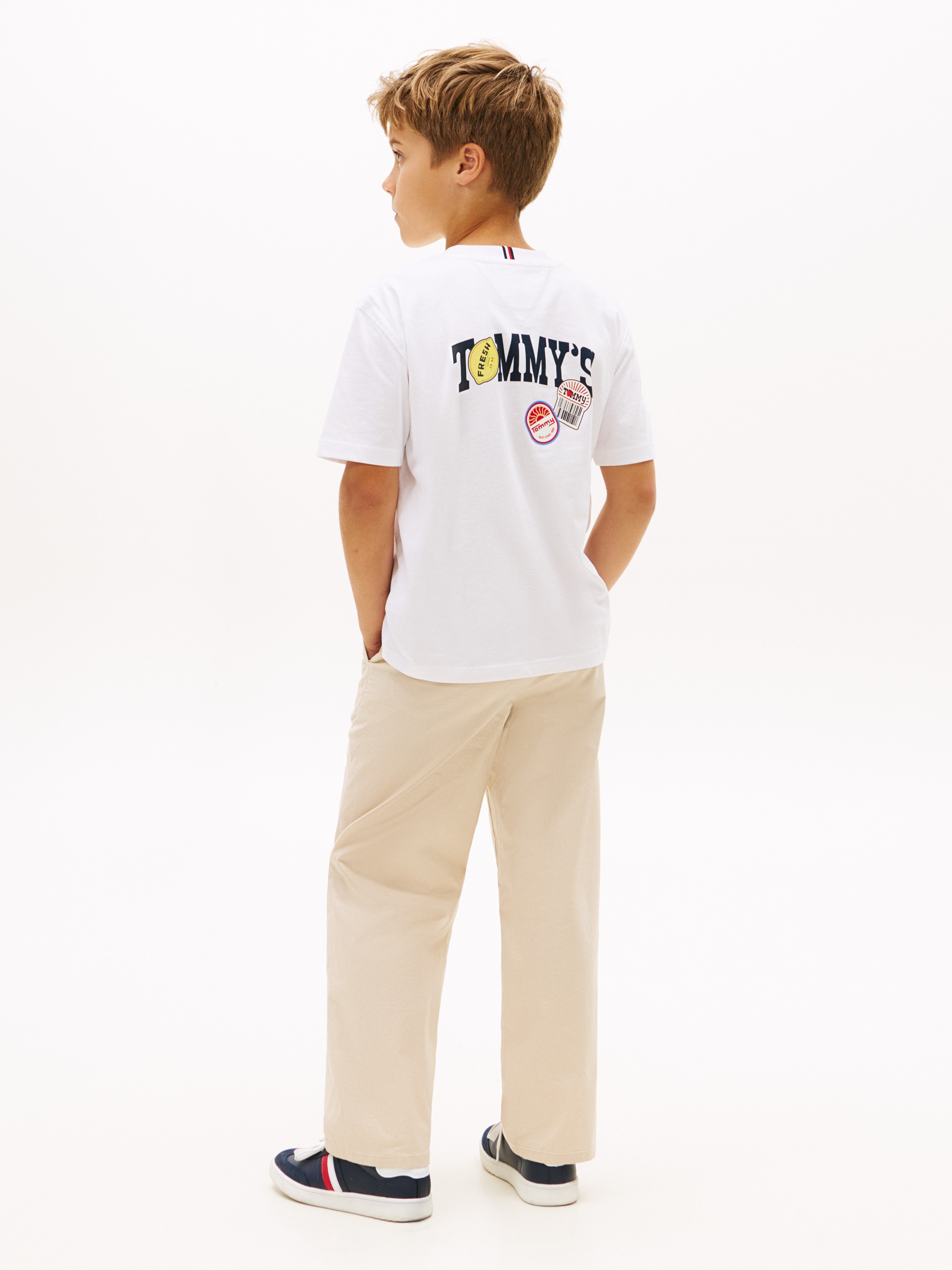 T-shirt com Ilustração nas Costas Tommy Hilfiger Branco-2