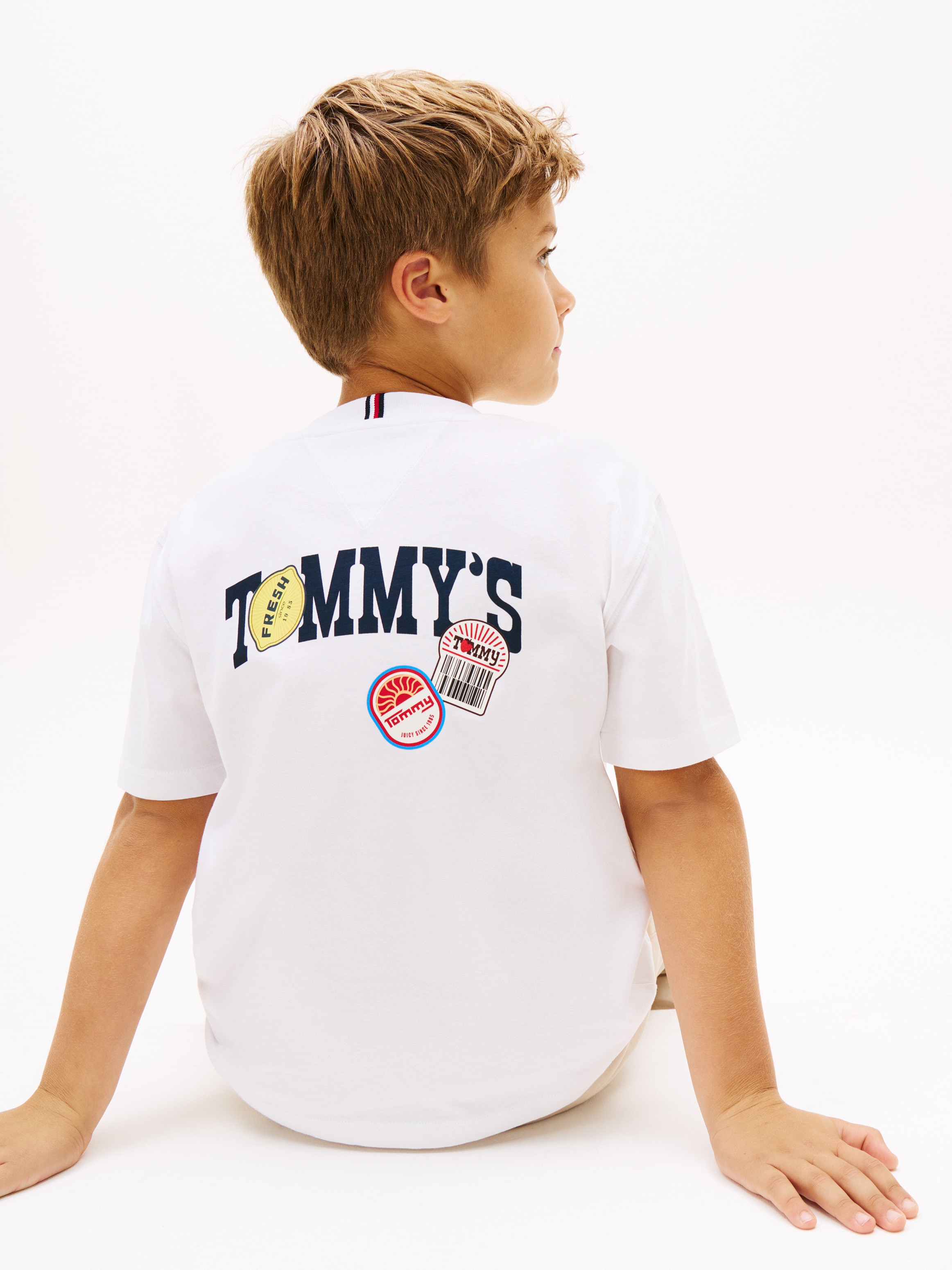 T-shirt com Ilustração nas Costas Tommy Hilfiger Branco-3