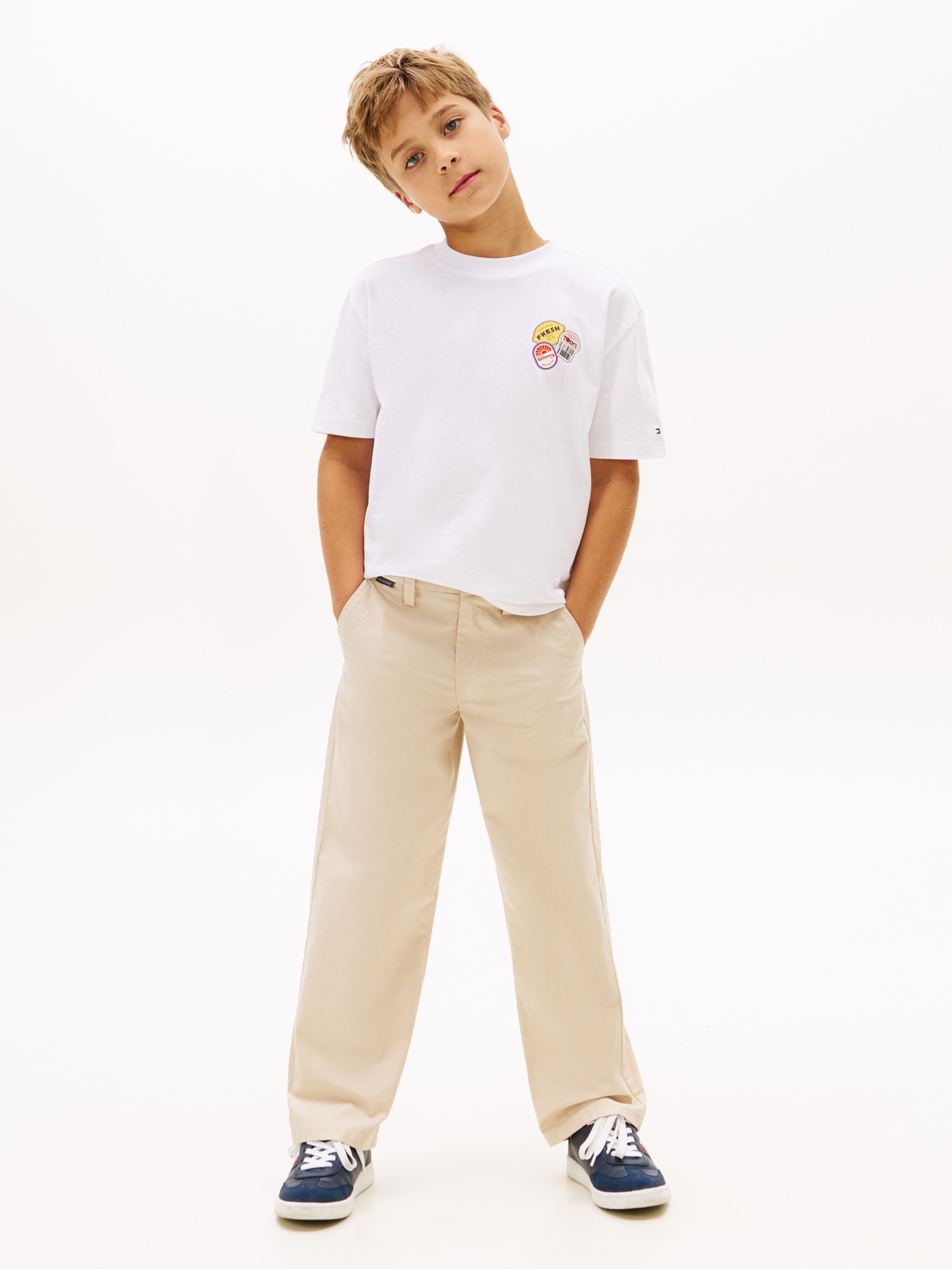 T-shirt com Ilustração nas Costas Tommy Hilfiger Branco-4