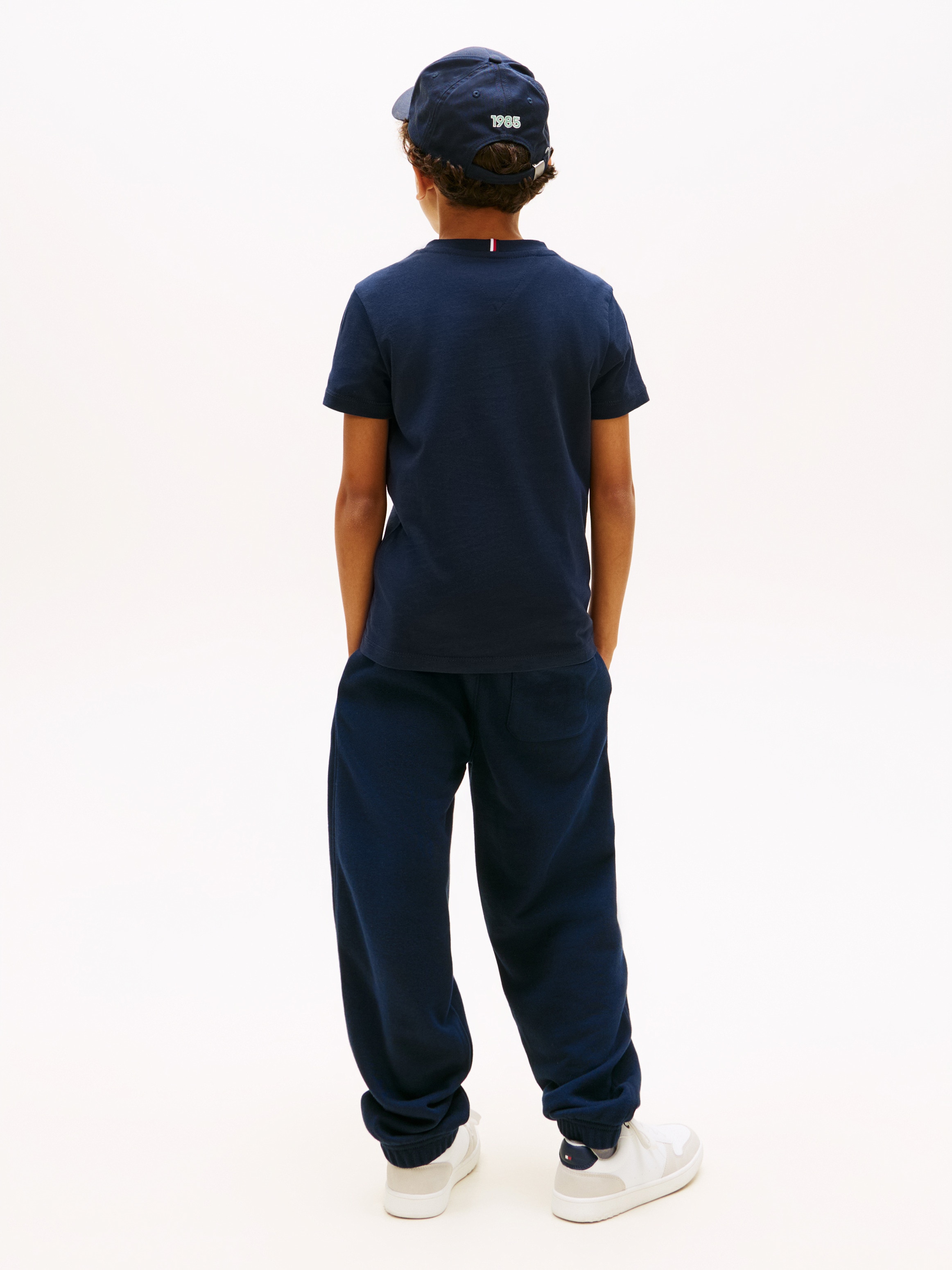 T-shirt com Logótipo em Contraste à Frente Tommy Hilfiger Azul-2